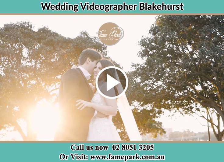 Bride and Groom hold each other during sunset Blakehurst NSW 2221